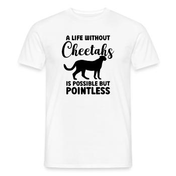 Gepard Spruch Humor - Männer T-Shirt - Weiß - Vorne - AI Model Male 178 dark (178cm)