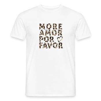 More Amor por favor - Männer T-Shirt - Weiß - Vorne - AI Model Male 178 dark (178cm)