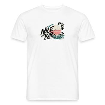 Wilde Kite Strand Retro Sunset - El Gouna  - Männer T-Shirt - Weiß - Vorne - AI Model Male 178 dark (178cm)