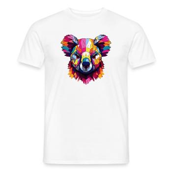 Geometrischer Regenbogen Koala - Männer T-Shirt - Weiß - Vorne - AI Model Male 178 dark (178cm)