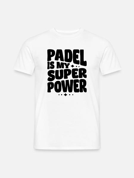 Padel is my Superpower - Männer T-Shirt - Weiß