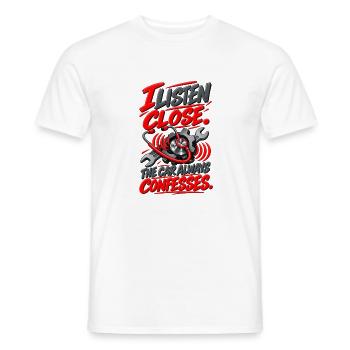 Mechanischer Wagen-Diagnosehumor - Männer T-Shirt - Weiß - Vorne - AI Model Male 178 dark (178cm)