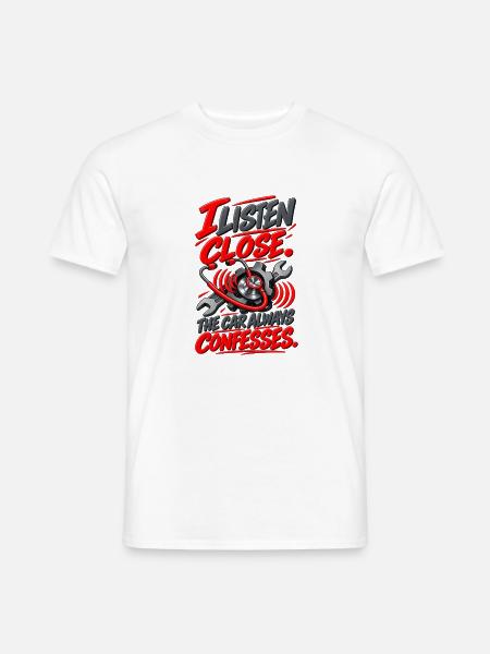 Mechanischer Wagen-Diagnosehumor - Männer T-Shirt - Weiß