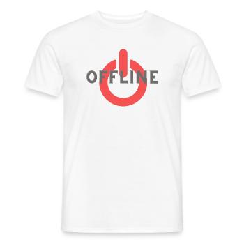 Offline - Männer T-Shirt - Weiß - Vorne - AI Model Male 178 dark (178cm)