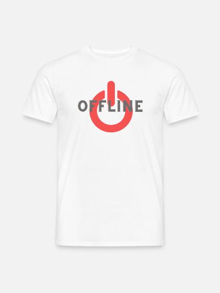 Offline - Männer T-Shirt - Weiß