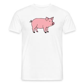 Schwein rosa Metzger Fleischer Geschenk - Männer T-Shirt - Weiß - Vorne - AI Model Male 178 dark (178cm)