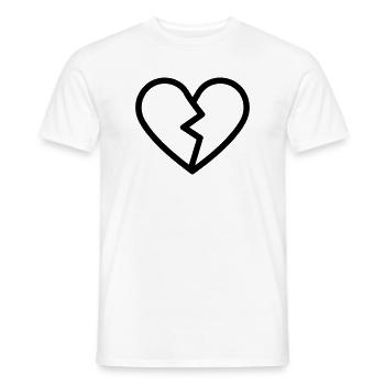 gebrochenes Herz - Männer T-Shirt - Weiß - Vorne - AI Model Male 178 dark (178cm)