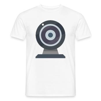 Webcam - Männer T-Shirt - Weiß - Vorne - AI Model Male 178 dark (178cm)