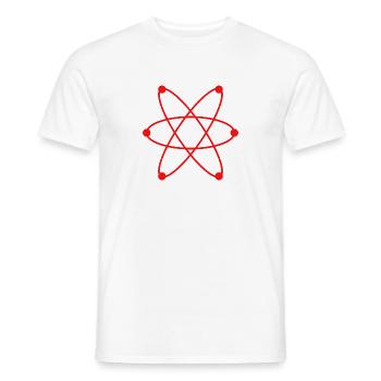 Atom - Männer T-Shirt - Weiß - Vorne - AI Model Male 178 dark (178cm)