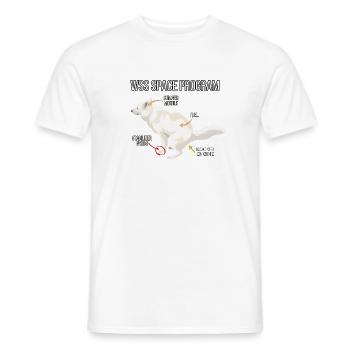 Space Dog Programm - Männer T-Shirt - Weiß - Vorne - AI Model Male 178 dark (178cm)