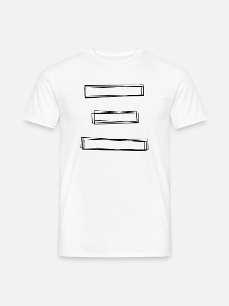 Griechischer Buchstabe Xi handgezeichnet - Männer T-Shirt - Weiß