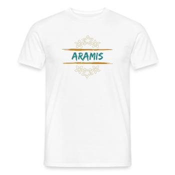 Geschenk für Aramis - Männer T-Shirt - Weiß - Vorne - AI Model Male 178 dark (178cm)