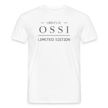 Original Ossi Limited Edition Ostdeutschland Typo - Männer T-Shirt - Weiß - Vorne - AI Model Male 178 dark (178cm)