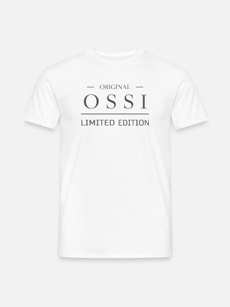 Original Ossi Limited Edition Ostdeutschland Typo - Männer T-Shirt - Weiß