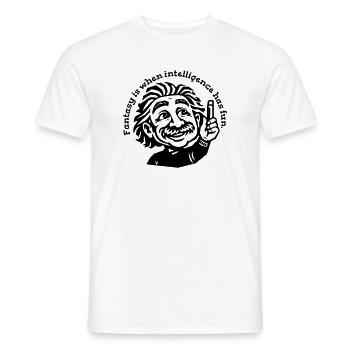 FANTASY = IQ + FUN - Männer T-Shirt - Weiß - Vorne - AI Model Male 178 dark (178cm)