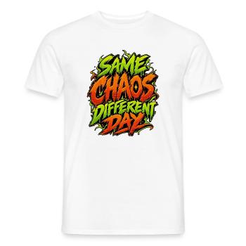 Same Chaos Different Day - Männer T-Shirt - Weiß - Vorne - AI Model Male 178 dark (178cm)