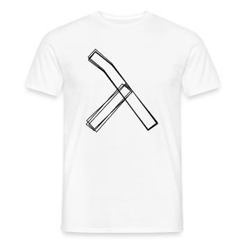 Griechischer Buchstabe Lambda handgezeichnet - Männer T-Shirt - Weiß - Vorne - AI Model Male 178 dark (178cm)