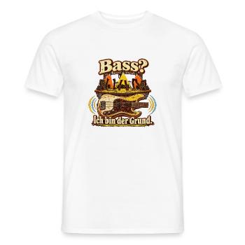 Bassist Bass Spruch Groove - Männer T-Shirt - Weiß - Vorne - AI Model Male 178 dark (178cm)