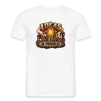 Ideen in Arbeit Steampunk - Männer T-Shirt - Weiß - Vorne - AI Model Male 178 dark (178cm)