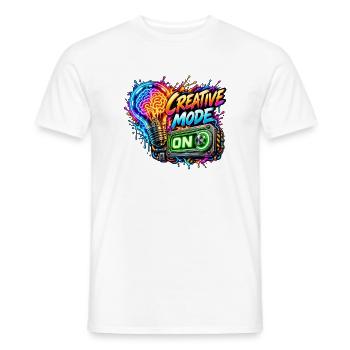 Kreativer Modus Neon Druck - Männer T-Shirt - Weiß - Vorne - AI Model Male 178 dark (178cm)