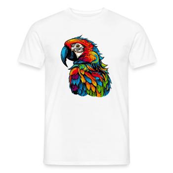 Bunter Papagei Print Tropische Kolorierung - Männer T-Shirt - Weiß - Vorne - AI Model Male 178 dark (178cm)
