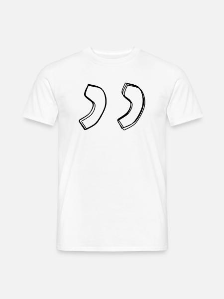 Anführungszeichen handgezeichnet - Männer T-Shirt - Weiß