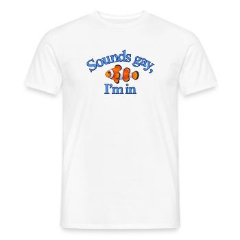 Sounds Gay - Männer T-Shirt - Weiß - Vorne - AI Model Male 178 dark (178cm)