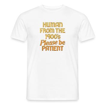 Human from the 1900s - Männer T-Shirt - Weiß - Vorne - AI Model Male 178 dark (178cm)