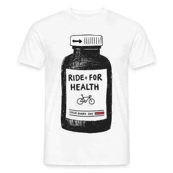Ride for health - Männer T-Shirt - Weiß - Vorne - AI Model Male 178 dark (178cm)