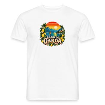 Lago di Garda Retro - Männer T-Shirt - Weiß - Vorne - AI Model Male 178 dark (178cm)