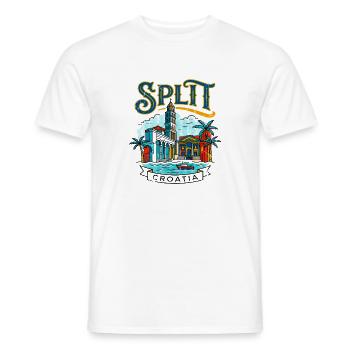 Retro Travel Souvenir From Split Croatia - Männer T-Shirt - Weiß - Vorne - AI Model Male 178 dark (178cm)