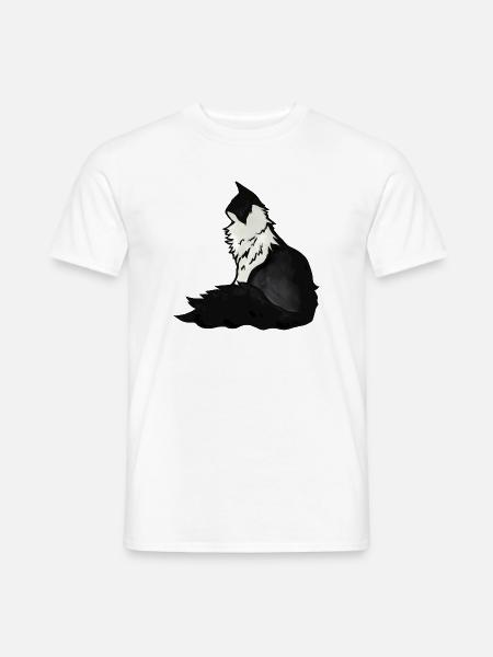 Mitternachtswolf-Porträt - Männer T-Shirt - Weiß