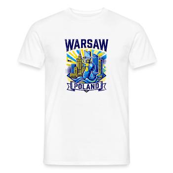 Warsaw Poland Skyline Aug 2026 Zwickau - Männer T-Shirt - Weiß - Vorne - AI Model Male 178 dark (178cm)