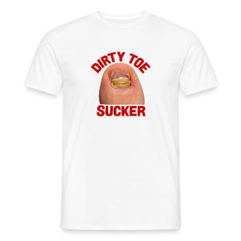 Schmutziger Zehensauger Lustiges, ekelhaftes Zehennageldesign - Männer T-Shirt - Weiß - Vorne - AI Model Male 178 dark (178cm)
