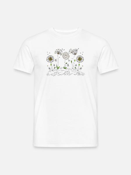 Blumen - Männer T-Shirt - Weiß