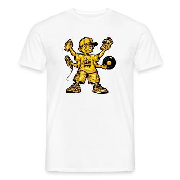 Hip Hop Musik Dance Graffiti - Männer T-Shirt - Weiß - Vorne - AI Model Male 178 dark (178cm)