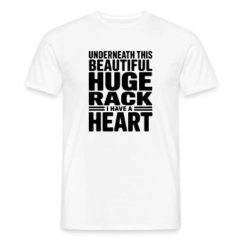 Unter diesem wunderschönen, riesigen Gestell befindet sich ein Herz - Männer T-Shirt - Weiß - Vorne - AI Model Male 178 dark (178cm)