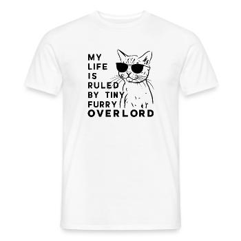 Kleiner pelziger Overlord-Katzen-Humor - Männer T-Shirt - Weiß - Vorne - AI Model Male 178 dark (178cm)