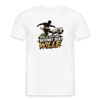 Fußball Motivation - Männer T-Shirt - Weiß - Vorne - AI Model Male 178 dark (178cm)