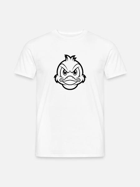 Angry Duck - Männer T-Shirt - Weiß