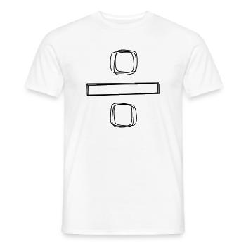 Geteiltzeichen handgezeichnet - Männer T-Shirt - Weiß - Vorne - AI Model Male 178 dark (178cm)