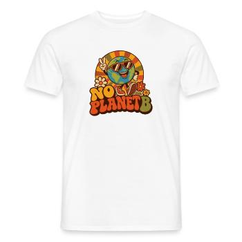 No Planet B – Erde Umweltschutz Retro - Männer T-Shirt - Weiß - Vorne - AI Model Male 178 dark (178cm)