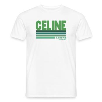 Céline-grüne Legende - Männer T-Shirt - Weiß - Vorne - AI Model Male 178 dark (178cm)