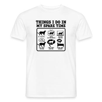 Cheetah Spare Time - Männer T-Shirt - Weiß - Vorne - AI Model Male 178 dark (178cm)