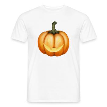 Halloween Kürbis Illustration - Männer T-Shirt - Weiß - Vorne - AI Model Male 178 dark (178cm)