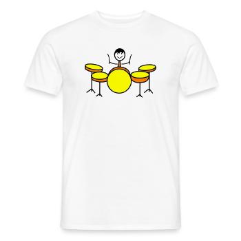 Trommel Drumset Drummer - Männer T-Shirt - Weiß - Vorne - AI Model Male 178 dark (178cm)