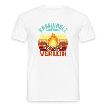 Kaminholz Verleih Holz Verleihen Feuerholz - Männer T-Shirt - Weiß - Vorne - AI Model Male 178 dark (178cm)