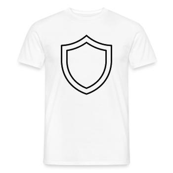 Sicherheitsschildlinien-Symbol - Männer T-Shirt - Weiß - Vorne - AI Model Male 178 dark (178cm)