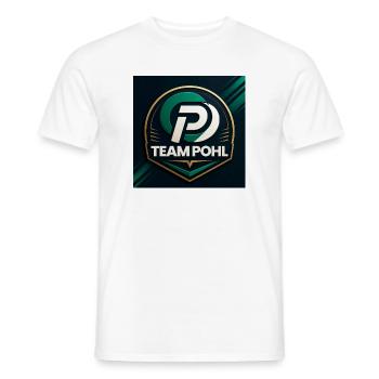 Team Pohl Logo Nachname Name Familie Firma - Männer T-Shirt - Weiß - Vorne - AI Model Male 178 dark (178cm)