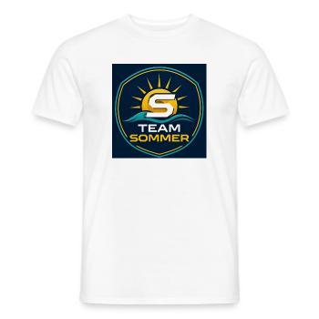 Sonnenlogo Team Sommer Familienname Teamname  - Männer T-Shirt - Weiß - Vorne - AI Model Male 178 dark (178cm)